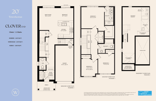 Clover End (20' Towns) floor plan