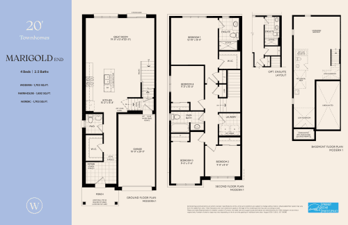 Marigold End (20' Towns) floor plan