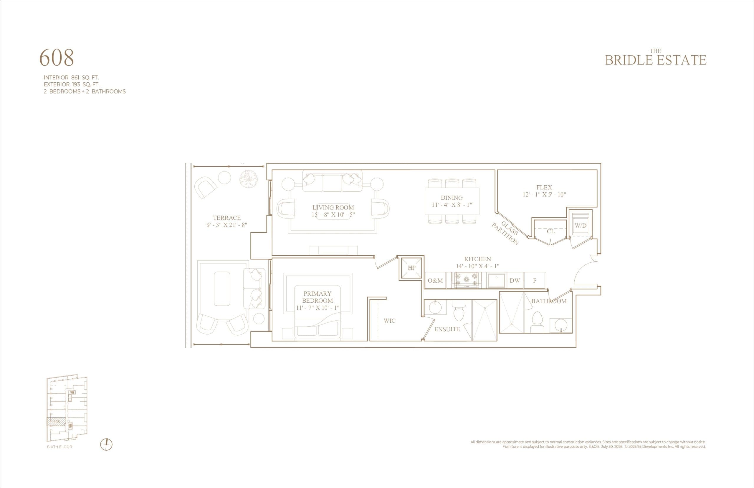 102 Floor Plan at The Bridle Estate Condos - 1022 sq.ft