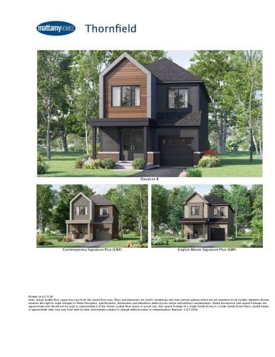 Thornfield floor plan