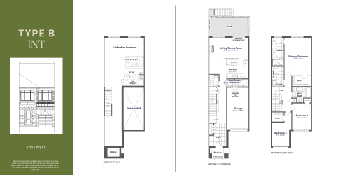 Type B - Interior (1,724 sq.ft) floor plan