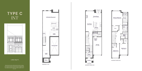 Type C - Interior (1,900 sq.ft) floor plan