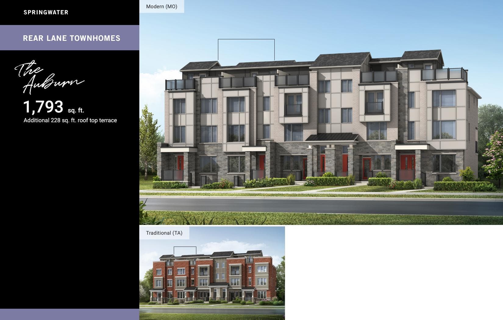 The Auburn Floor Plan at Springwater Phase 4 - 1793 sq.ft
