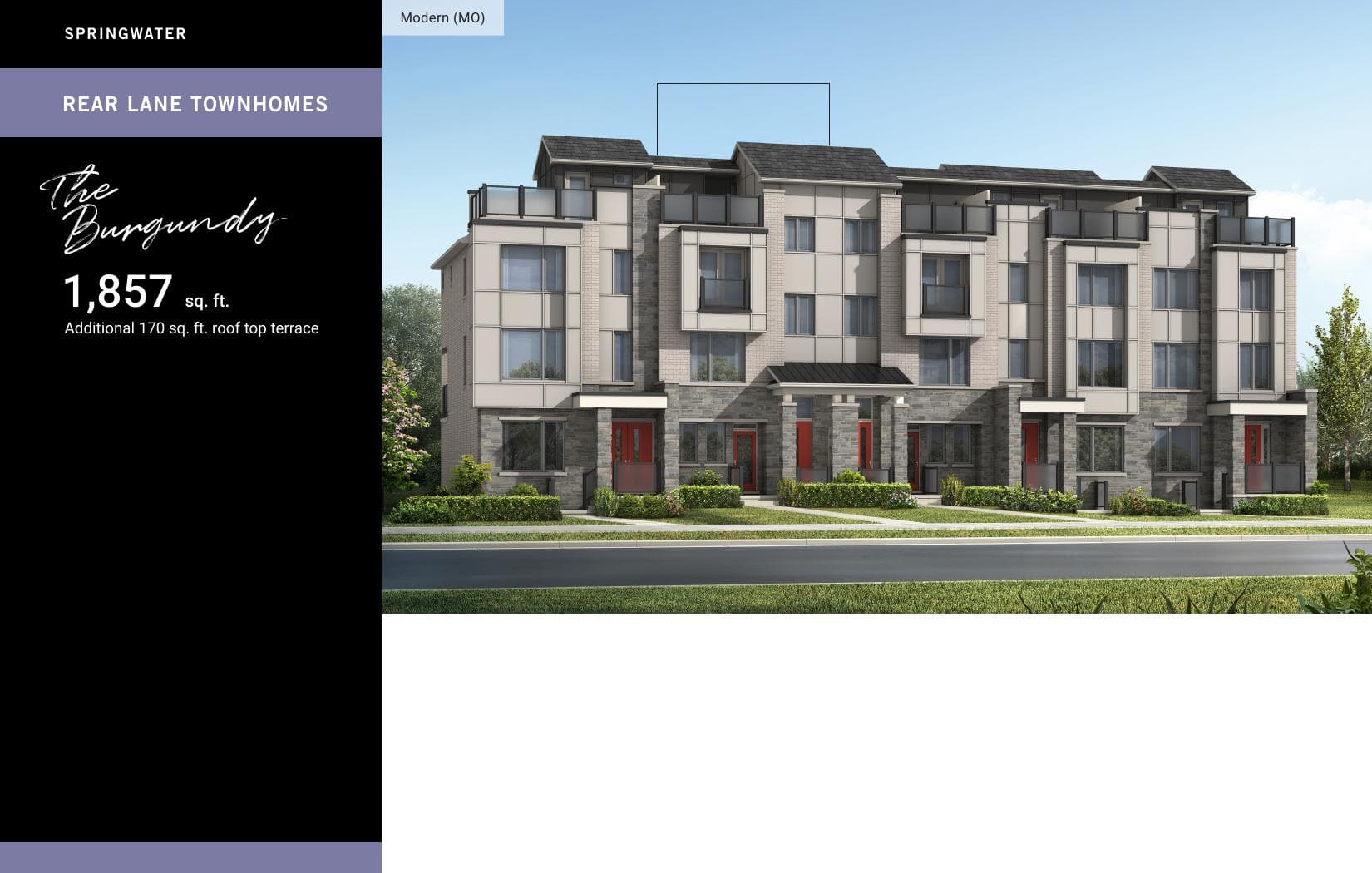 The Burgundy Floor Plan at Springwater Phase 4 - 1857 sq.ft