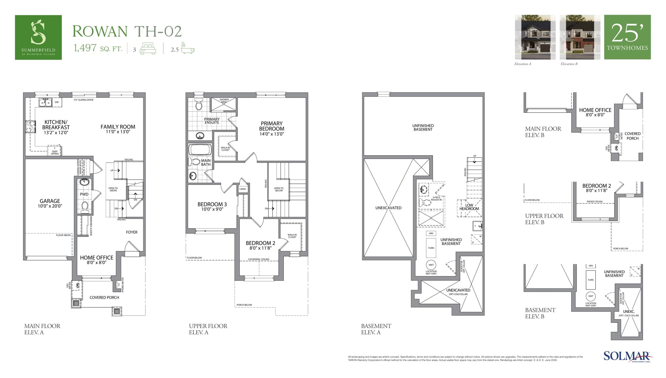 Rowan Floor Plan at Wildfield Village - 1497 sq.ft