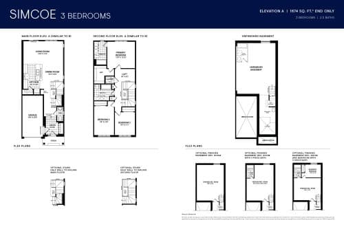 Simcoe 3 Bedrooms floor plan