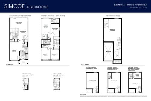 Simcoe 4 Bedrooms floor plan